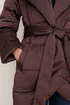 Dark Java Glacier Shawl Collar Puffer