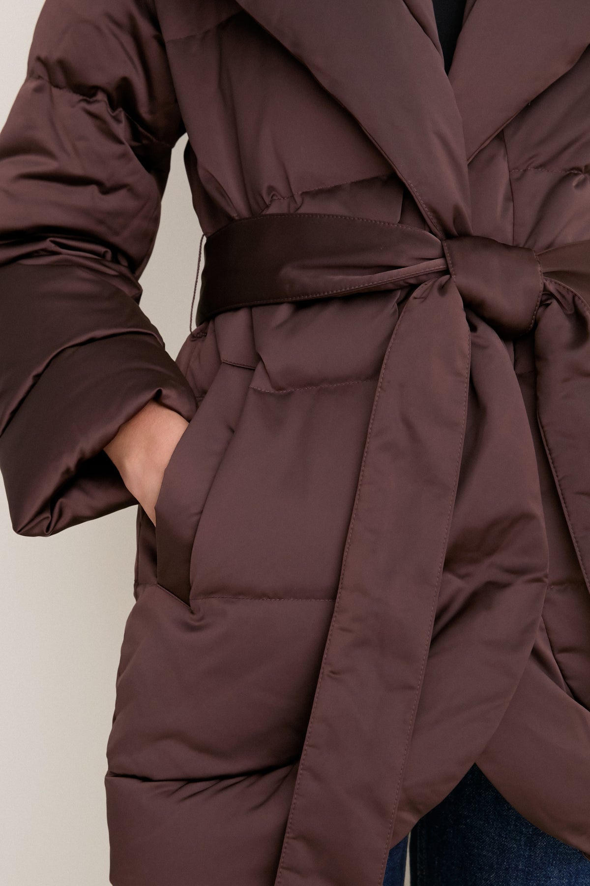 Dark Java Glacier Shawl Collar Puffer