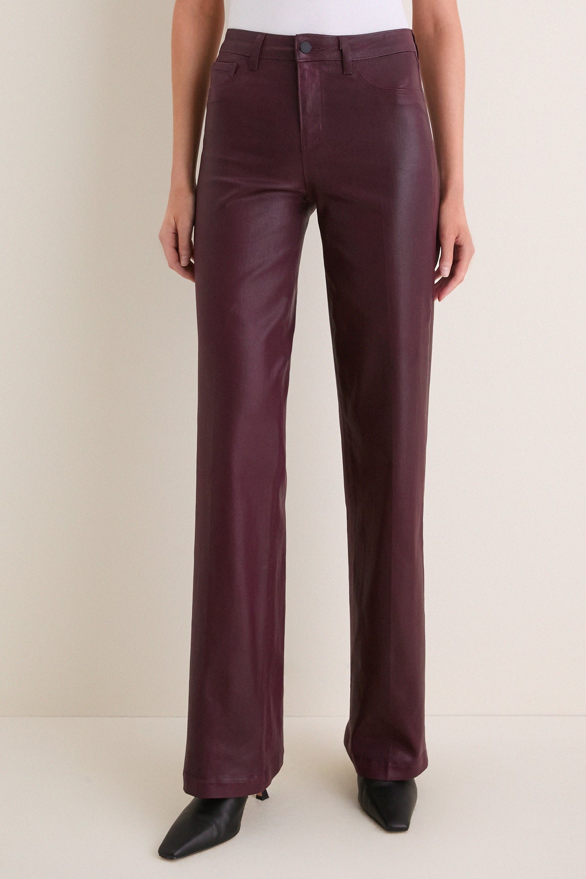 Deep Sangria Clayton High Rise Wide Leg