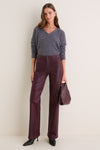 Deep Sangria Clayton High Rise Wide Leg