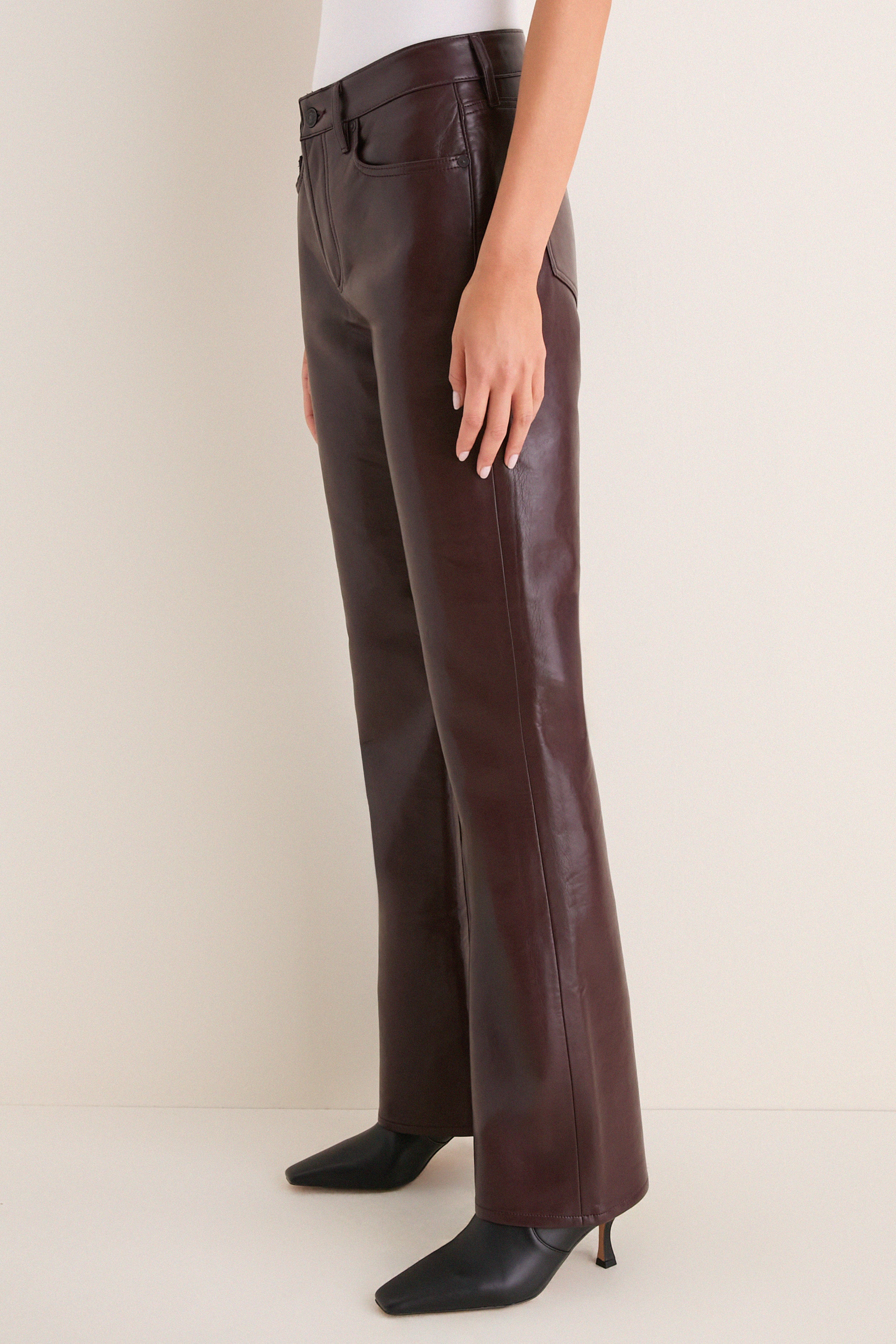 Burgundy Recycled Leather Genova Low Rise Boot | Citizens of Humanity