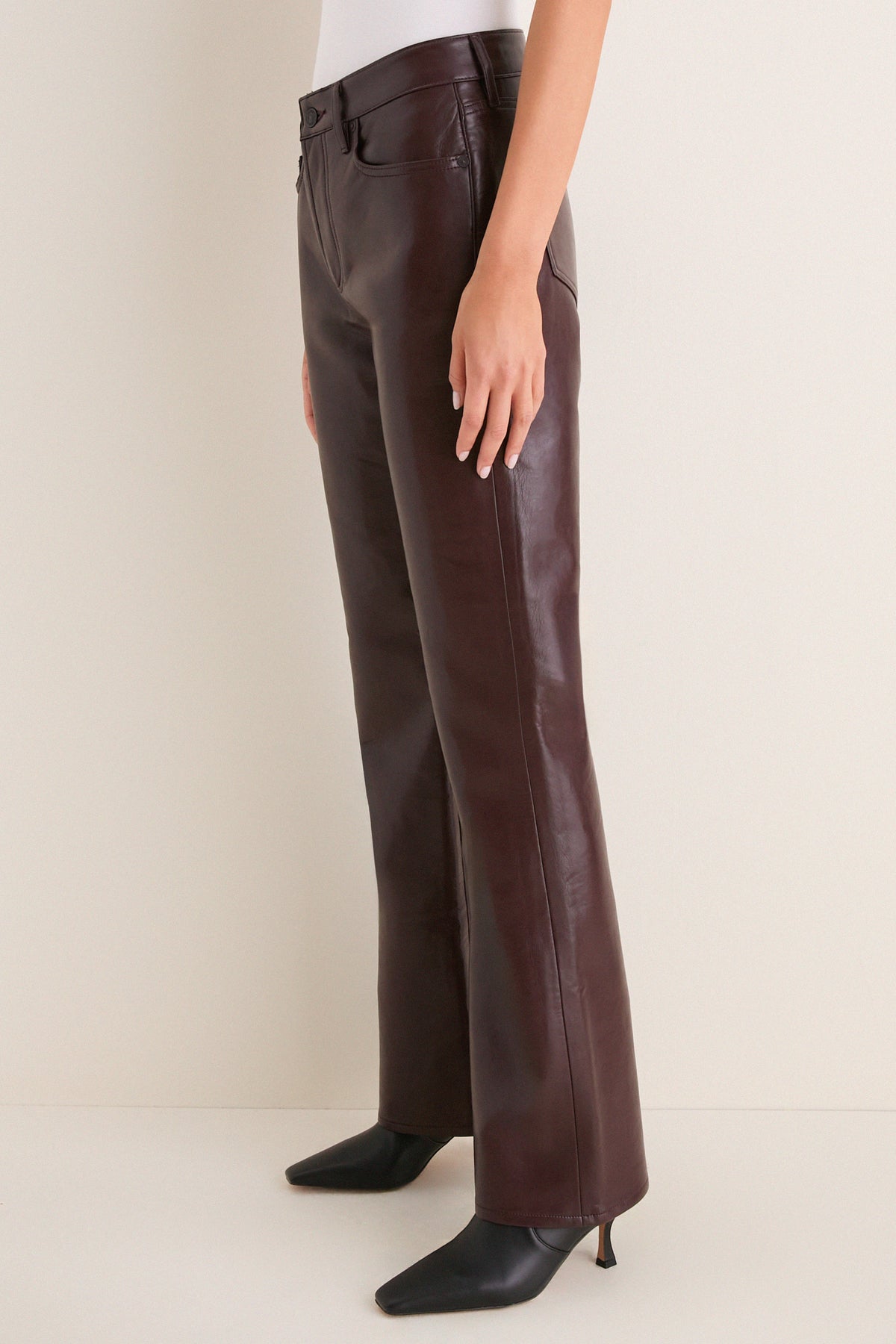 Burgundy Recycled Leather Genova Low Rise Boot