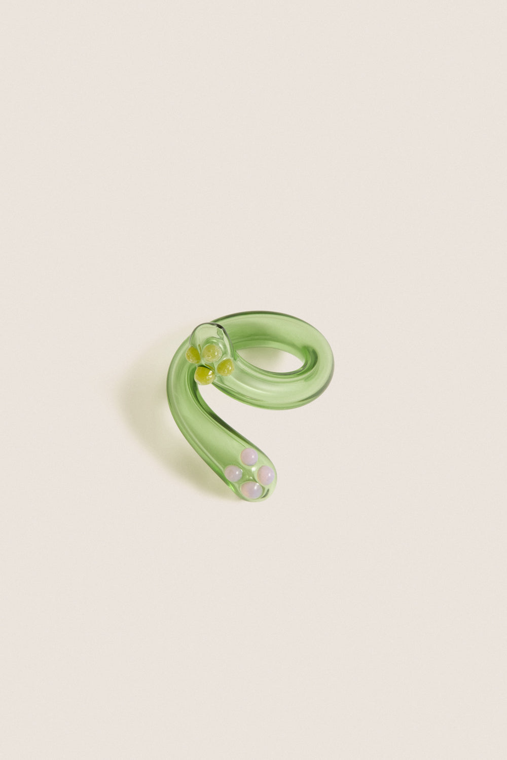 Green Glass Liana Ring