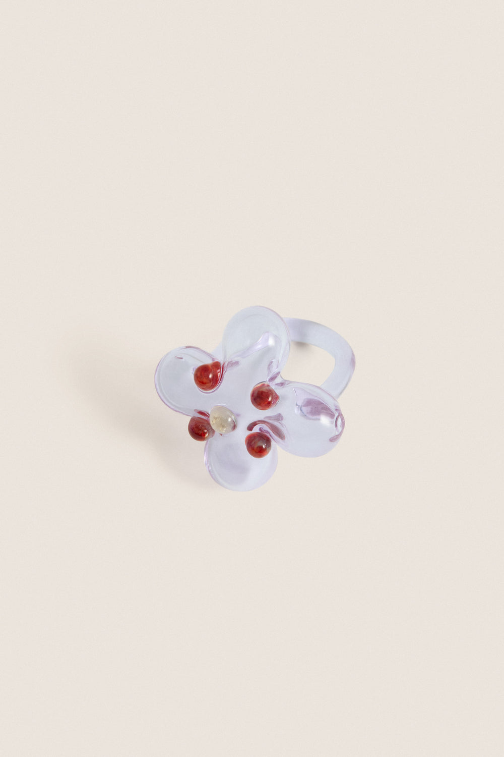 Violet and Burgundy Glass Cherie Ring