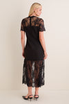 Black Lace Adelia Midi Dress