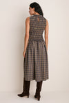 Harvest Tartan Smocked Olivia Midi Dress