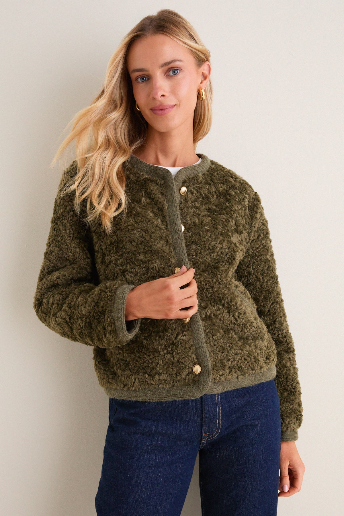 Olive Sherpa Camden Jacket