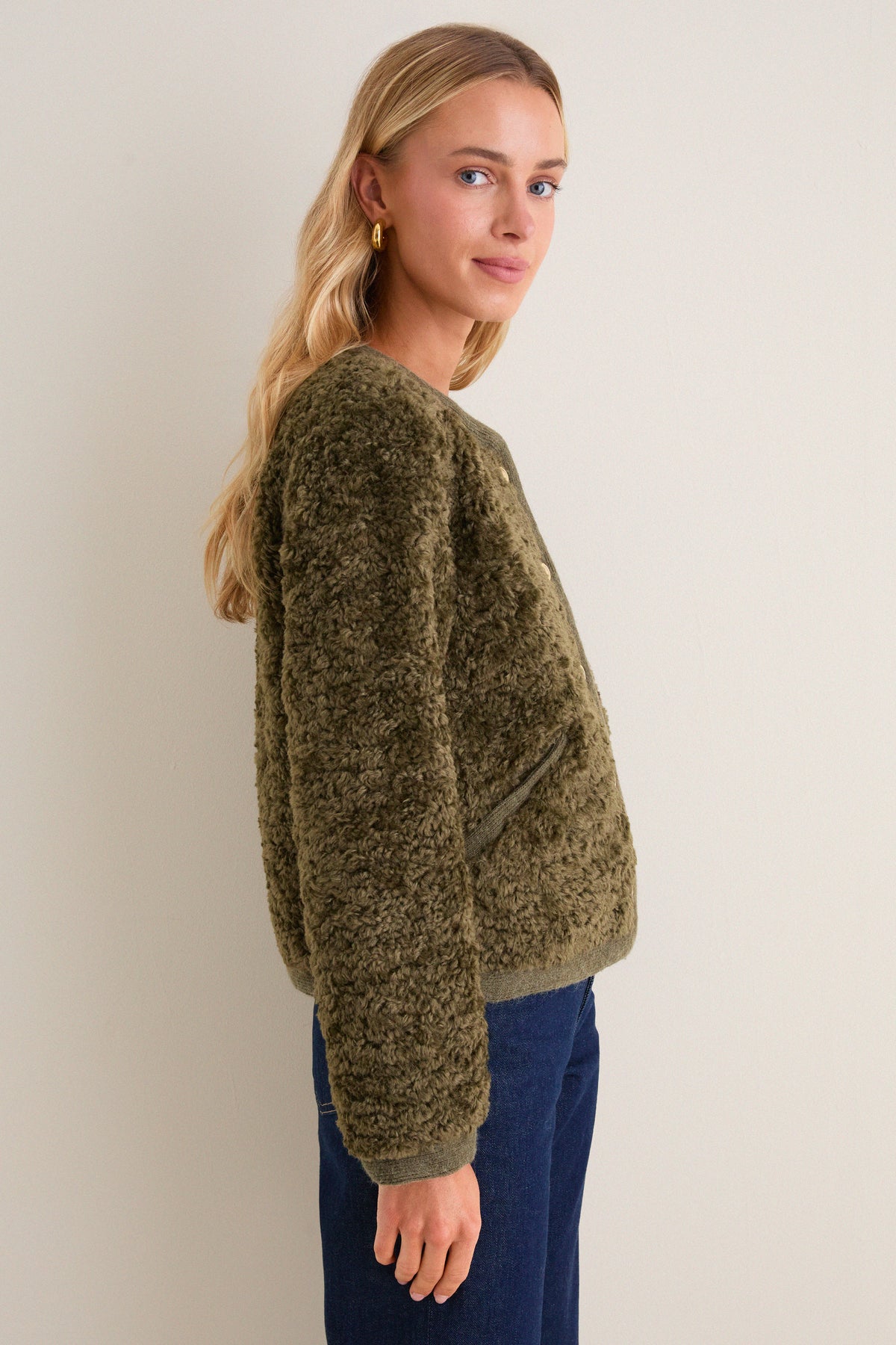 Olive Sherpa Camden Jacket
