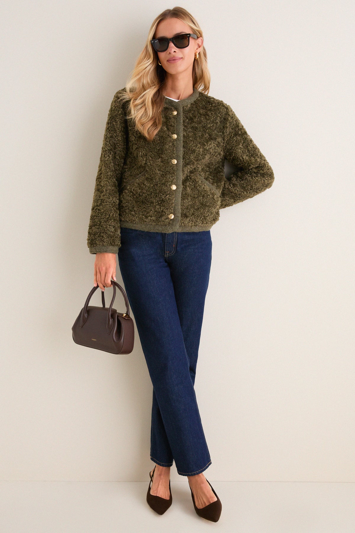 Olive Sherpa Camden Jacket