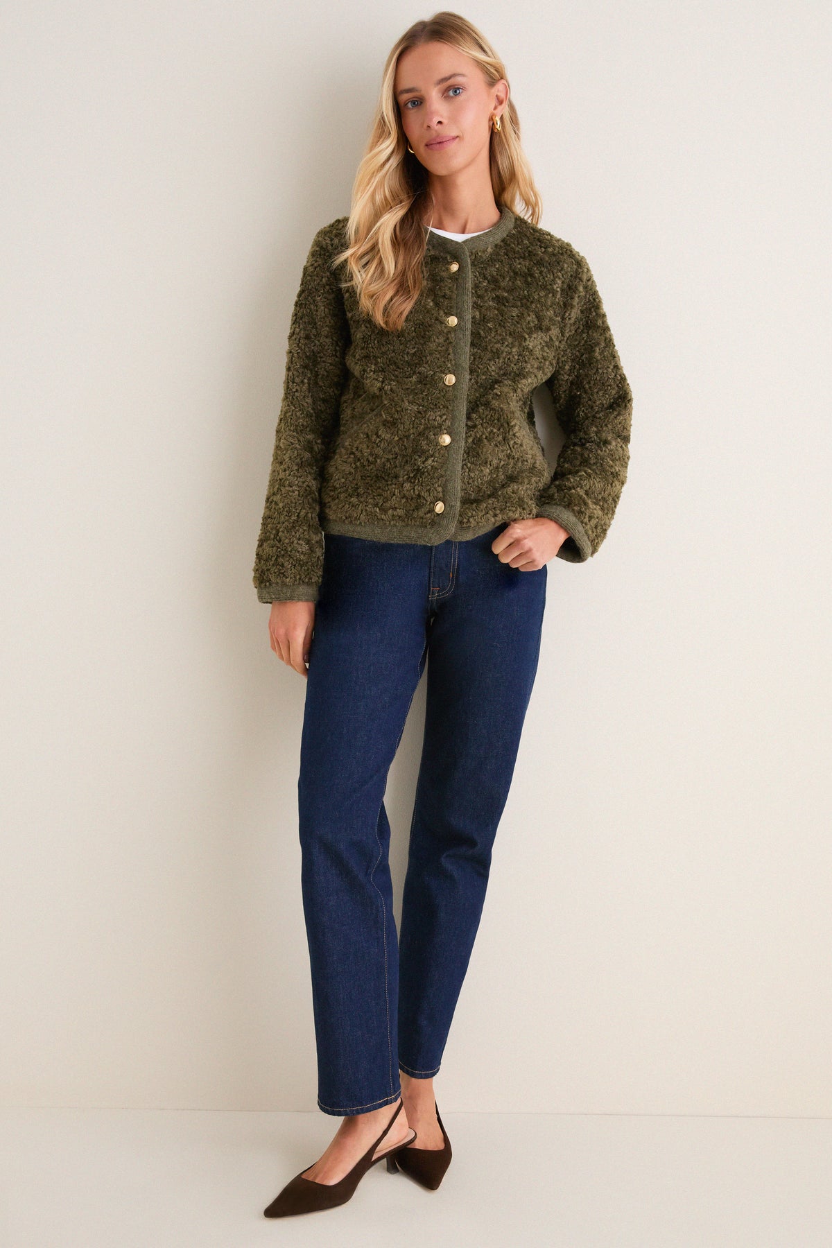Olive Sherpa Camden Jacket