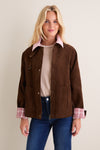 Chocolate Corduroy & Peony Jordan Jacket