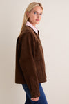 Chocolate Corduroy & Peony Jordan Jacket