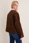 Chocolate Corduroy & Peony Jordan Jacket