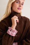 Chocolate Corduroy & Peony Jordan Jacket
