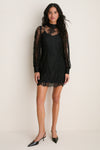 Black Lace Adalyn Mini Dress
