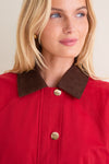 Crimson & Brown Corduroy Trim Liam Chore Jacket