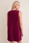 Merlot Faux Suede Button Bitsy Dress