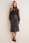 Chocolate Lace Adalyn Blouse