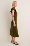 Olive Knit Martini Midi Dress