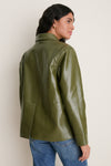 Green Faux Leather Neo Jacket