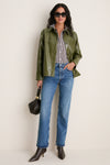 Green Faux Leather Neo Jacket