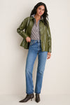 Green Faux Leather Neo Jacket