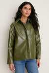 Green Faux Leather Neo Jacket