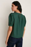 Forest Green Pintuck Haven Blouse