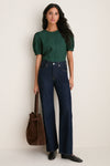 Forest Green Pintuck Haven Blouse