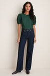 Forest Green Pintuck Haven Blouse