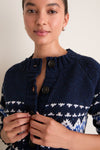 Navy Fair Isle Natalie Cardigan