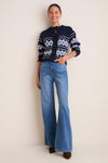 Navy Fair Isle Natalie Cardigan