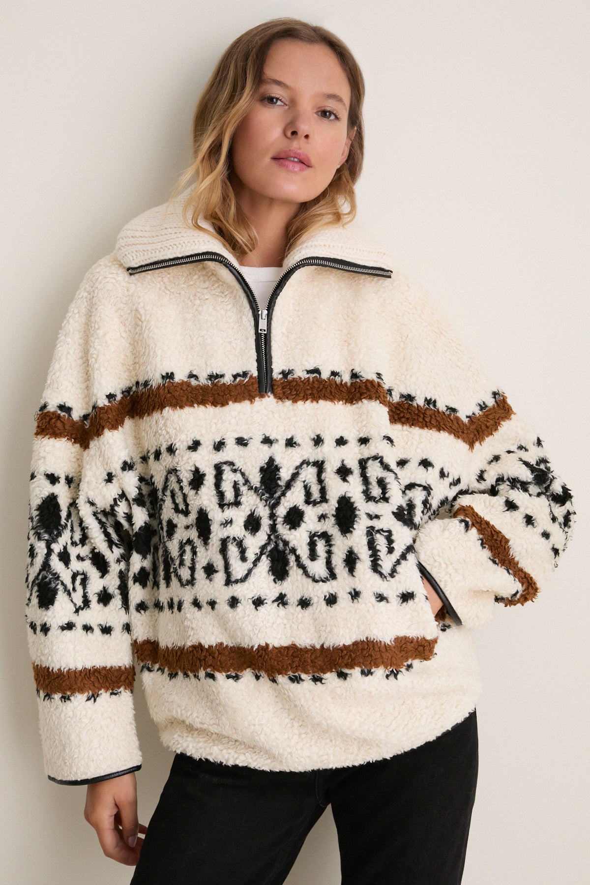 Ecru Graphic Marner Pullover