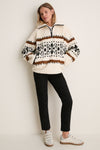 Ecru Graphic Marner Pullover