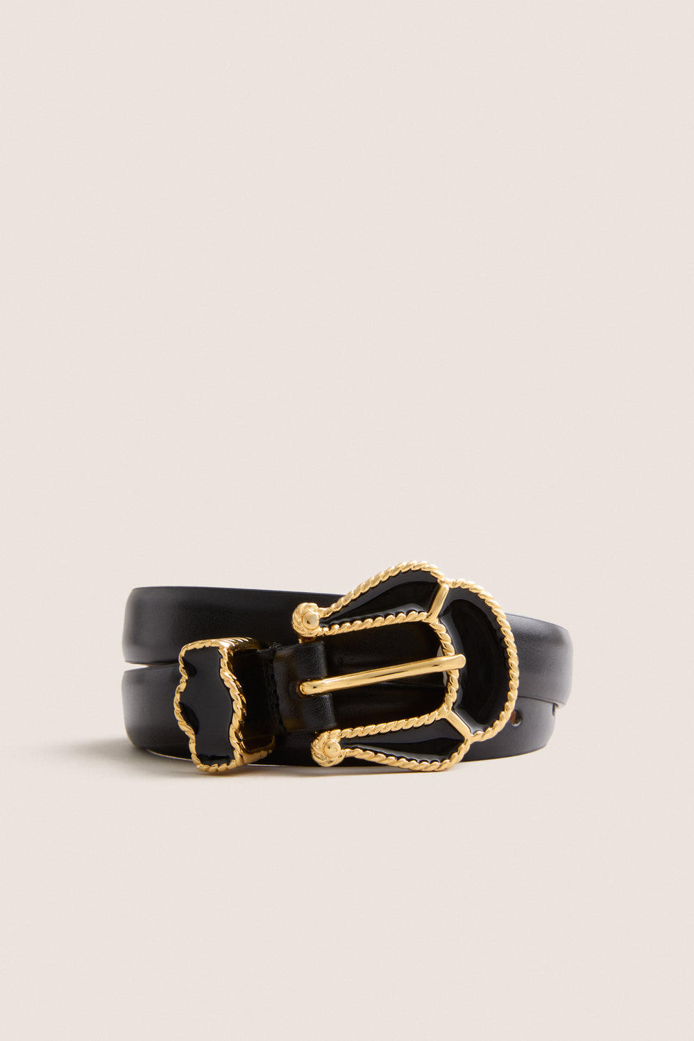 Black Santo Enamel Belt