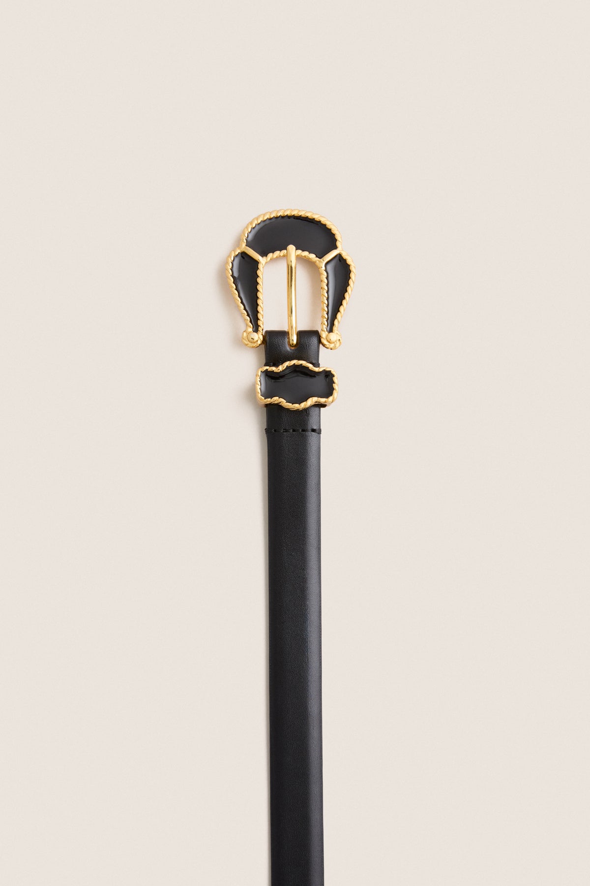 Black Santo Enamel Belt