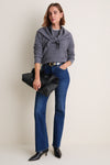 Black Hollyhock Mixed Metal Belt