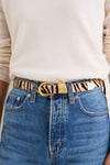 Neutral Zebra Hollyhock Belt