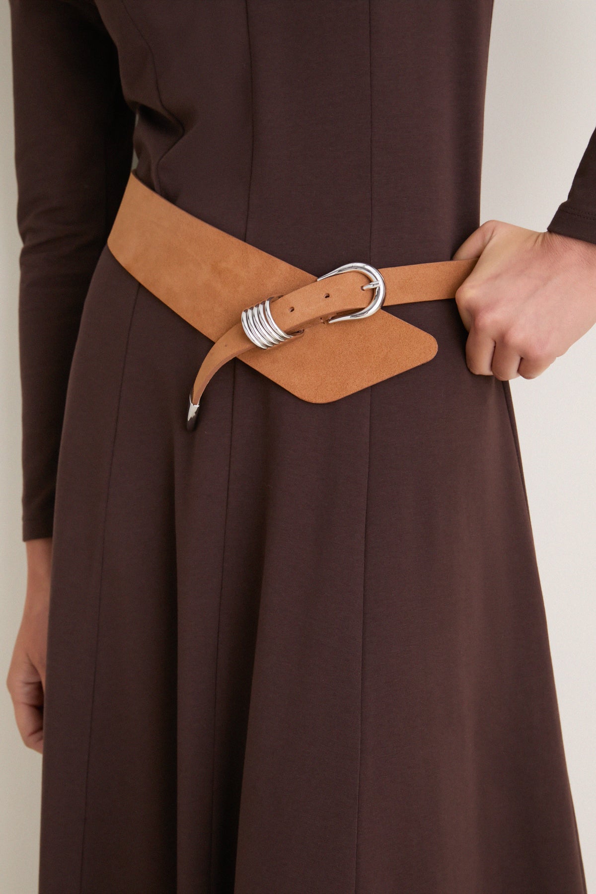 Caramel Alcott Suede Belt