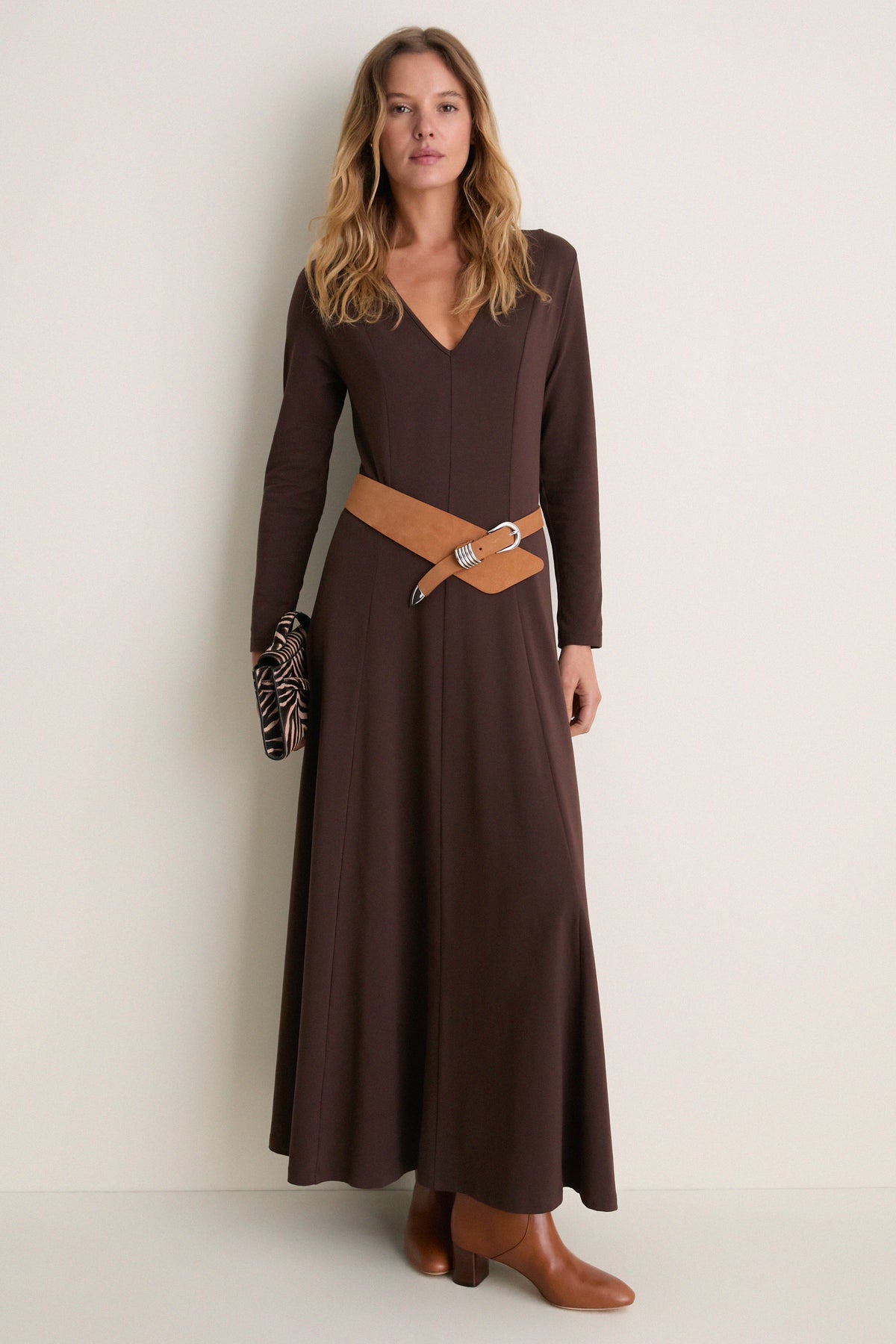 Caramel Alcott Suede Belt