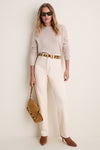 Ochre Full Rivet Suede Belt