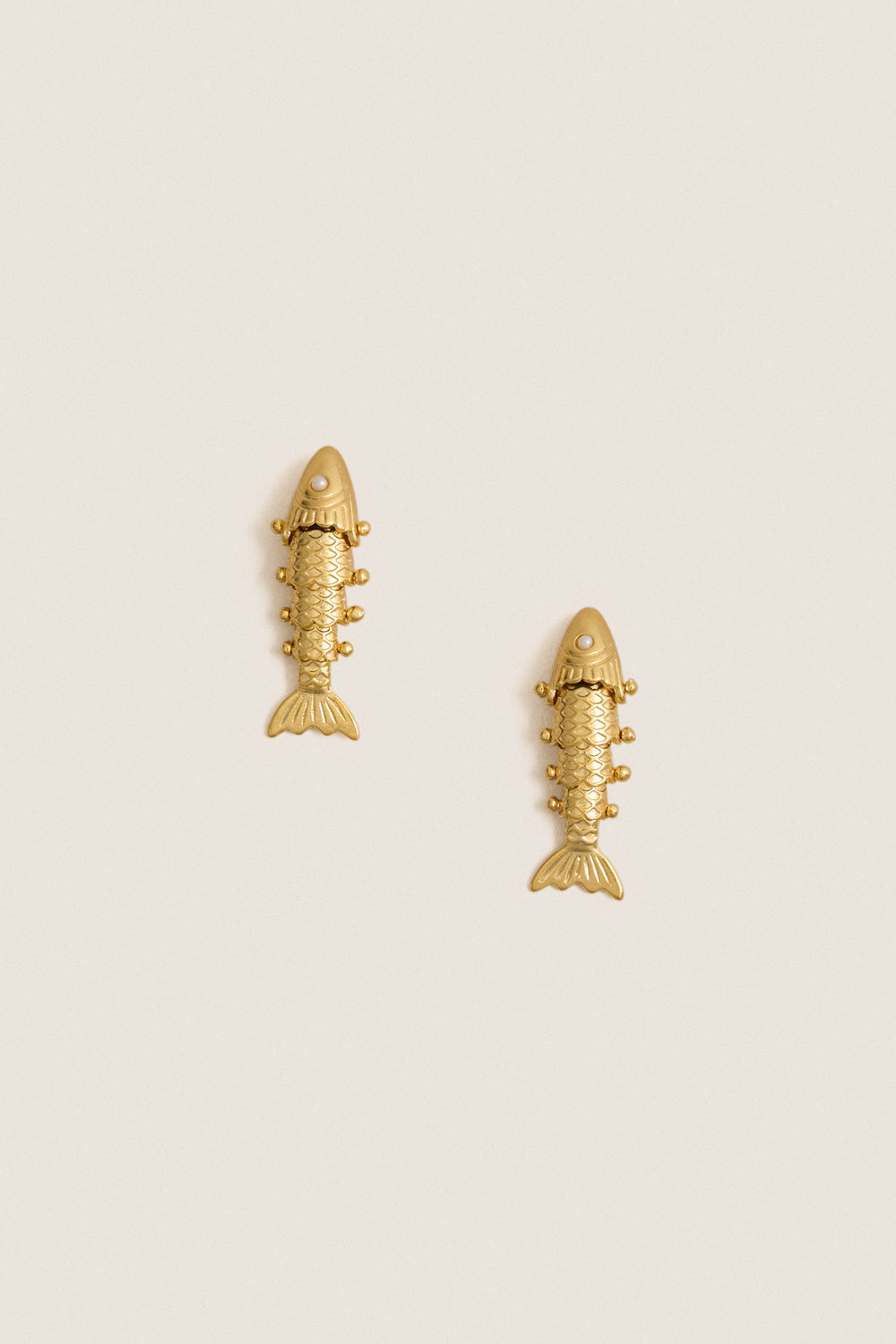 Gold Anchovy Earrings
