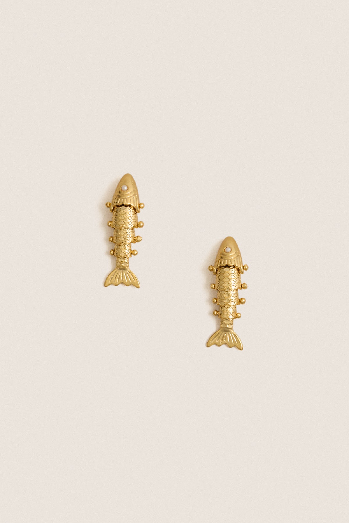Gold Anchovy Earrings