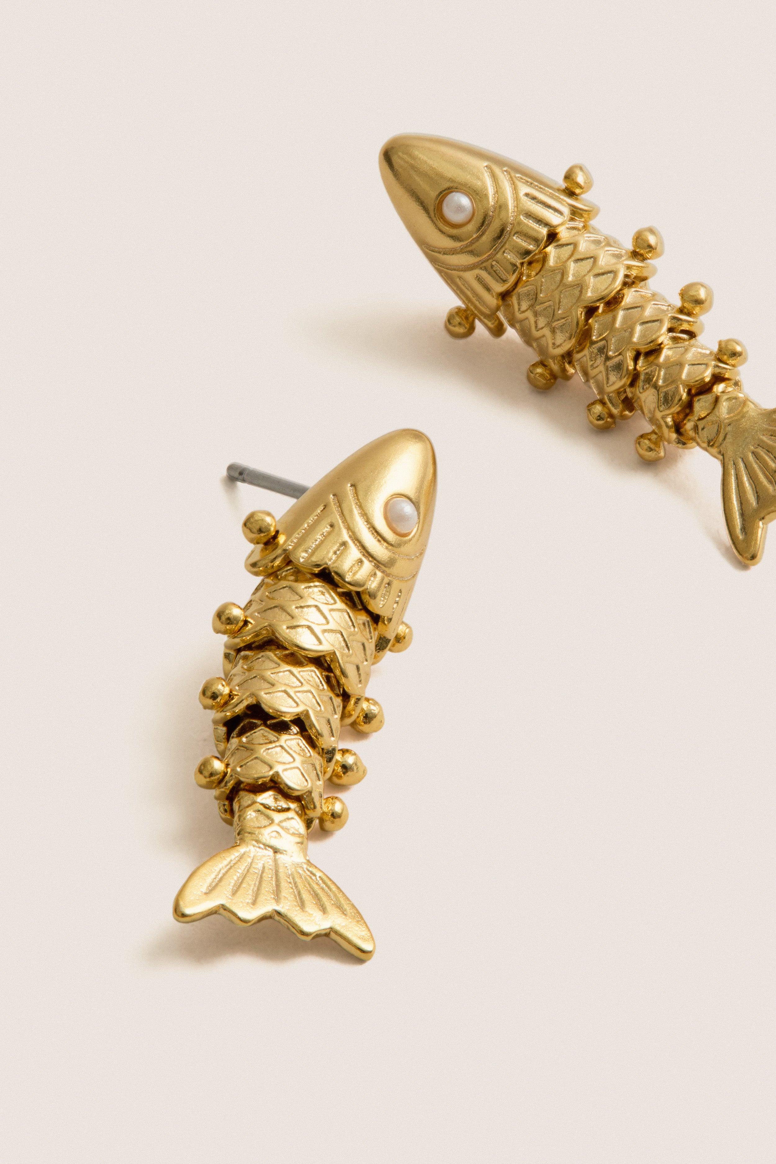 Gold Anchovy Earrings | Brinker + Eliza