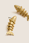 Gold Anchovy Earrings
