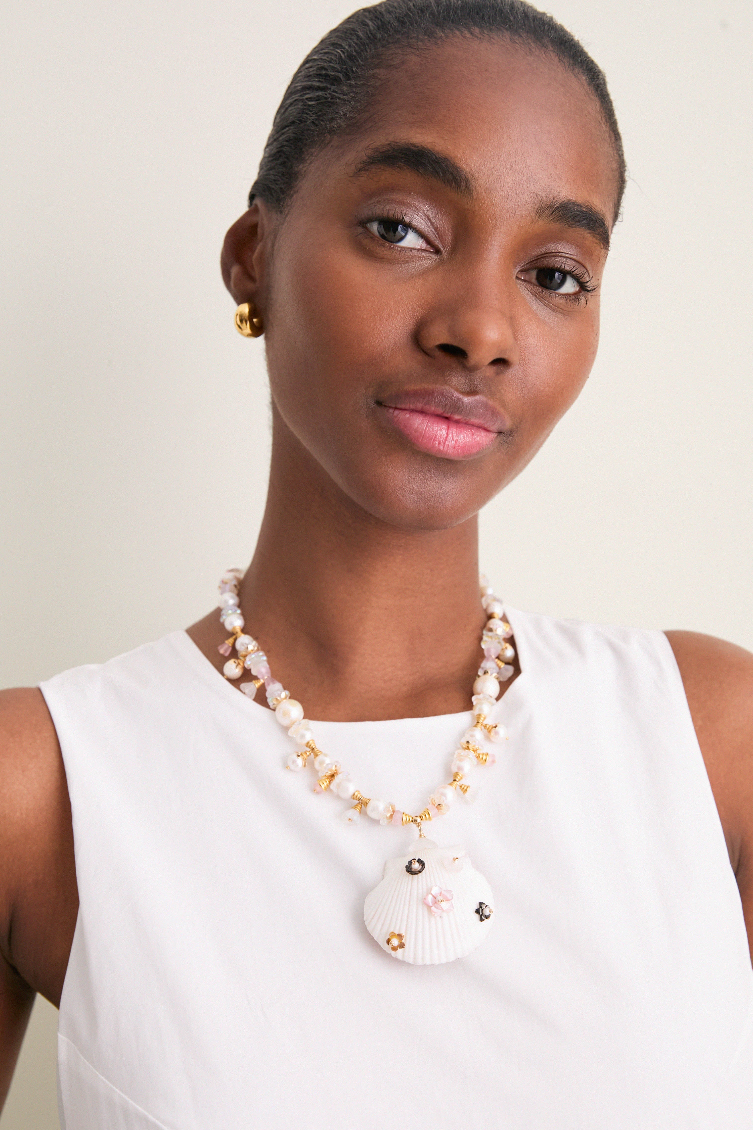 Pearl and Shell Eden Necklace | Brinker + Eliza