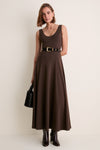 Black Stone Embellished Suede Arch Belt