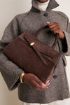 Espresso Suede Veronica Beard Dash Bag