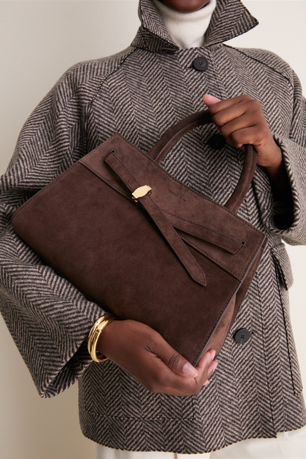 Espresso Suede Veronica Beard Dash Bag