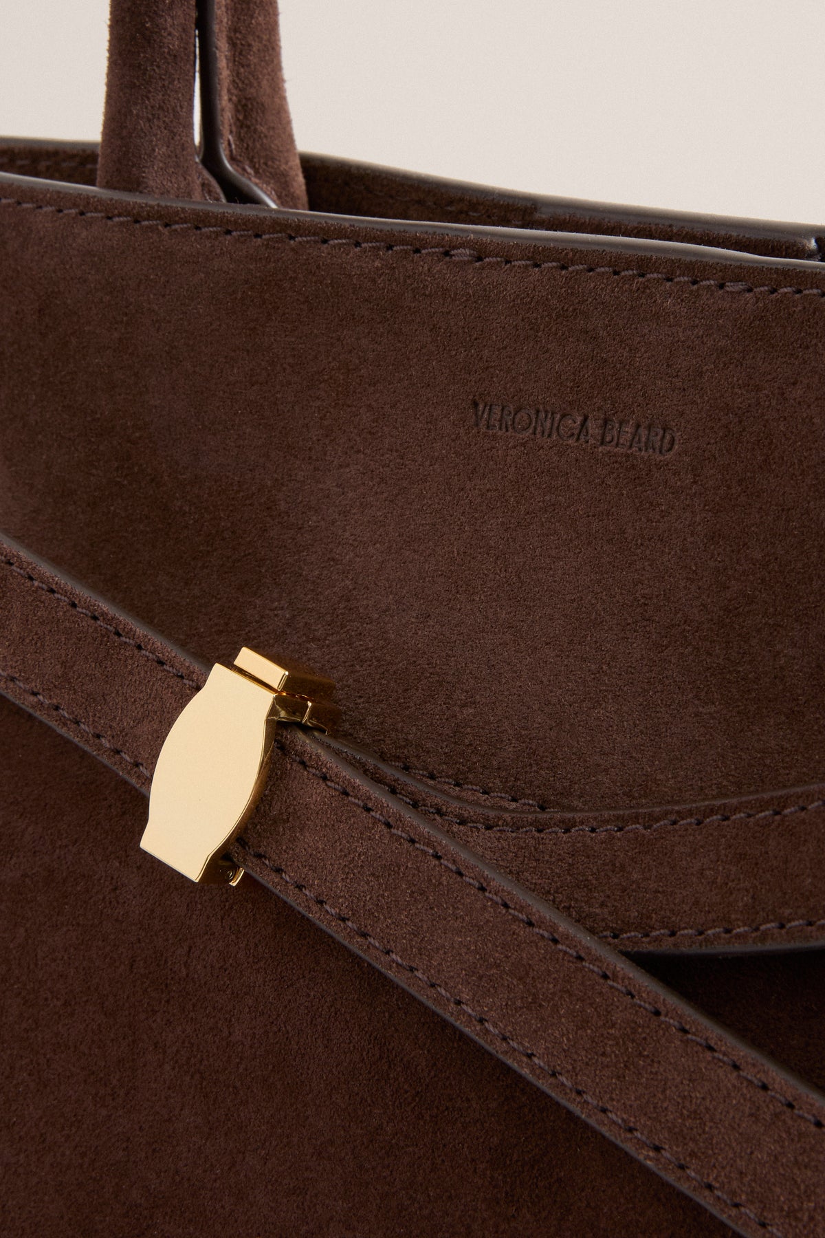 Espresso Suede Veronica Beard Dash Bag